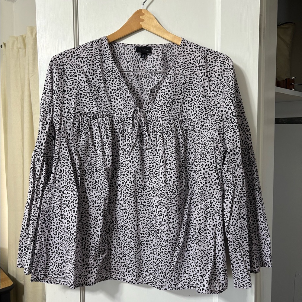 Who What Wear Leopard Print Women's Top